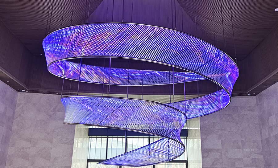 江蘇連云港3D波紋管藝術造型亮化